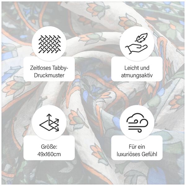 Schal aus Seide, schwarz image number 5