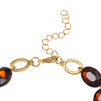 Brauner Kristall Armband ca. 19 cm  Std Gelb