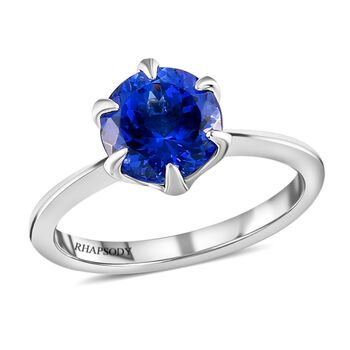 RHAPSODY AAAA Tansanit Solit&auml;r Ring 950 Platin (Gr&ouml;&szlig;e 17.0) 1.85 ct