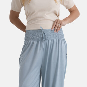 LA MAREY Jersey Komforthose mit Smokbund, Einheitsgr&ouml;&szlig;e, Blau image number 4