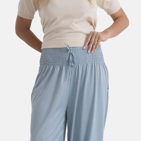 LA MAREY Jersey Komforthose mit Smokbund, Einheitsgr&ouml;&szlig;e, Blau image number 4