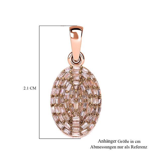 Natürlicher Champagner Diamant-Anhänger - 0,50 ct. image number 5