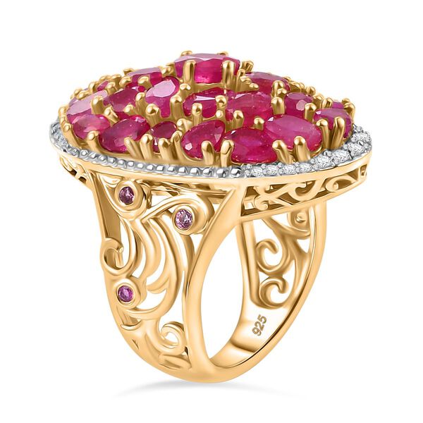 Afrikanischer Rubin, rosa Turmalin und Zirkon-Ring - 8,66 ct. image number 5
