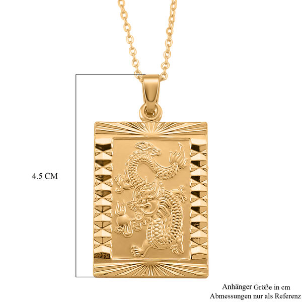 GOLD LOOKS - Drachen Halskette, Nickelfreies Messing, ca. 50 cm + 5 cm Extender, ca. 15,50g image number 7