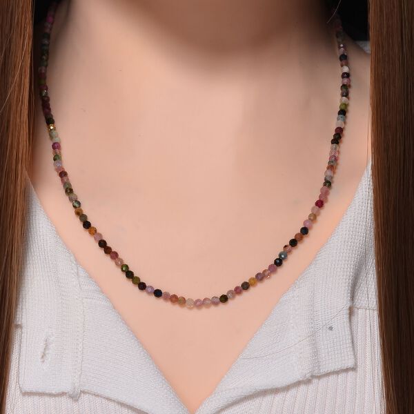Mehrfarbige Turmalin-Halskette, 50 cm - 32,50 ct. image number 2