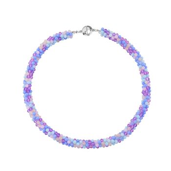 Mehrfarbige lila Kristall 45cm Halskette