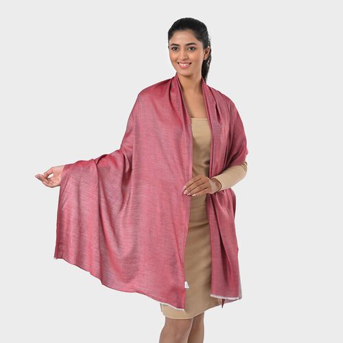 Solid net weaved viscose reversible scarf 100% viscose  Size - 70x200 cms Color - Wine