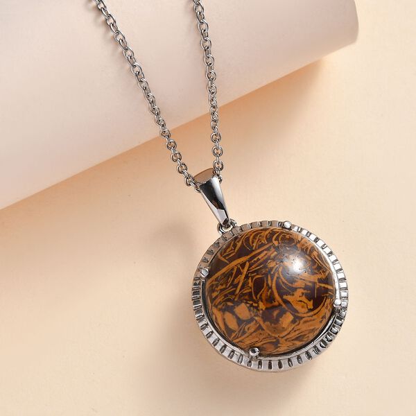 Skript Stein Anhänger mit 50cm Kette - 20,01 ct. image number 2