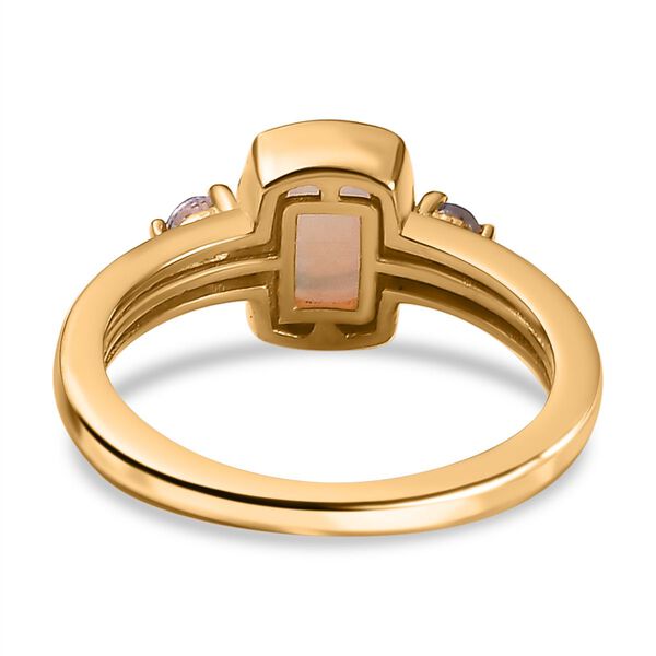 AA Natürlicher, äthiopischer Welo Opal Schmuckset 925 Silber vergoldet ca. 1,38 ct. image number 7