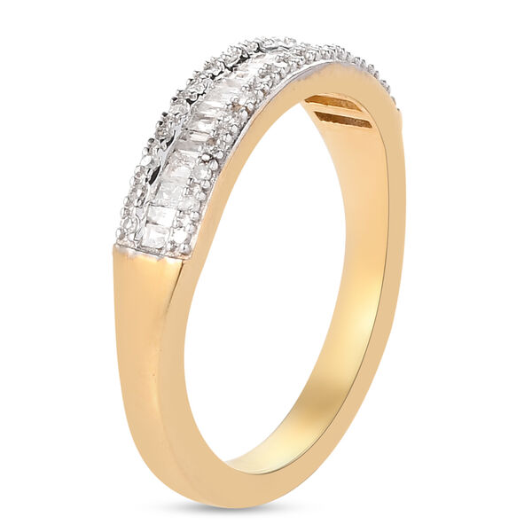 Diamant-Ring, 925 Silber Gelbgold Vermeil  ca. 0,25 ct image number 5