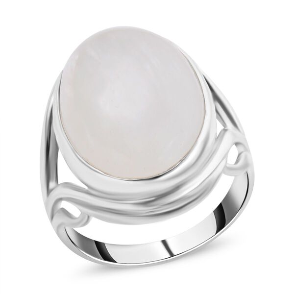 Royal Bali Kollektion - Regenbogen Mondstein Ring - 20 ct. image number 0