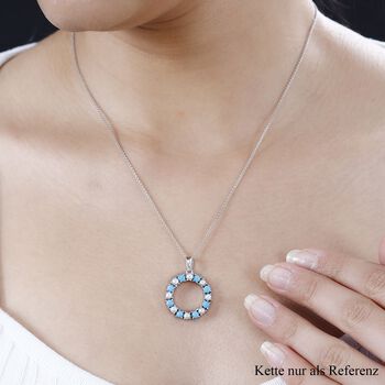 AA Sleeping Beauty T&uuml;rkis und S&uuml;&szlig;wasserperlen Anh&auml;nger - 1,67 ct.