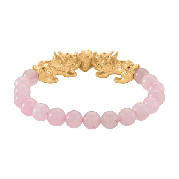 Rosenquarz Schmuckset Legierung gelb vergoldet ca. 430.00 ct image number 8