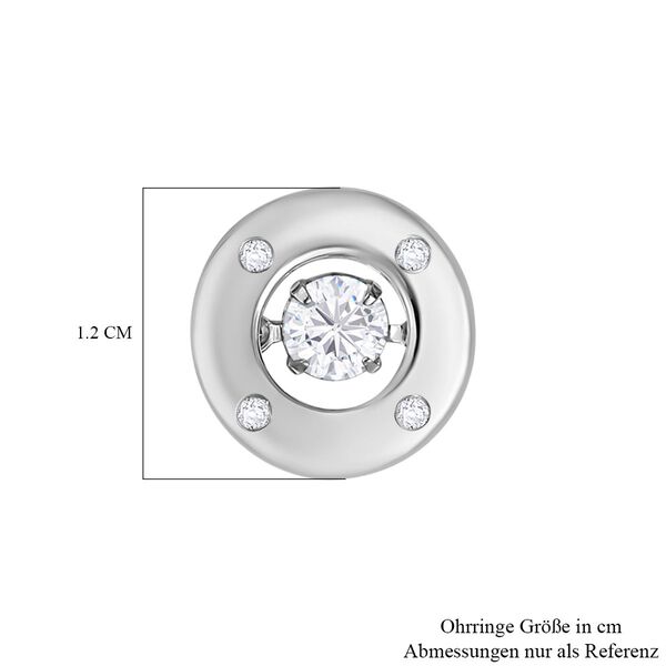 Moissanit Ohrringe, 925 Silber rhodiniert - 0,58 ct. image number 5