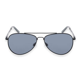 Sonnenbrille mit UV400-Schutz, tropfenförmige Gläser, schwarzer Metallrahmen