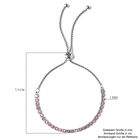 Simulierter Rosa Diamant Flexibel Bolo Armband ca. 3,56 ct image number 5