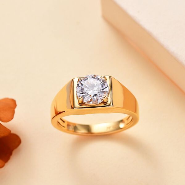 J Francis gefertigt mit SWAROVSKI-  Swarovski Zirkonia Solit&auml;r Ring image number 2