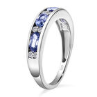 Tansanit und weißer Zirkon-Ring, 925 Silber platiniert  ca. 1,05 ct image number 4