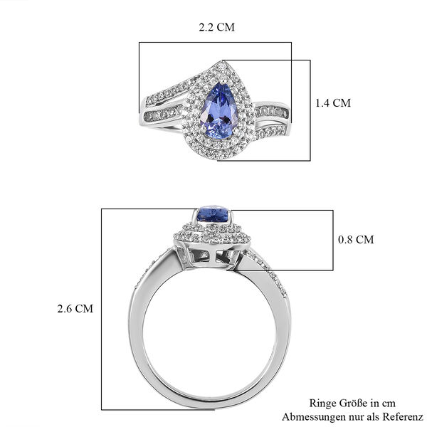 AA Tansanit und Zirkon Ring - 1,73 ct. image number 7