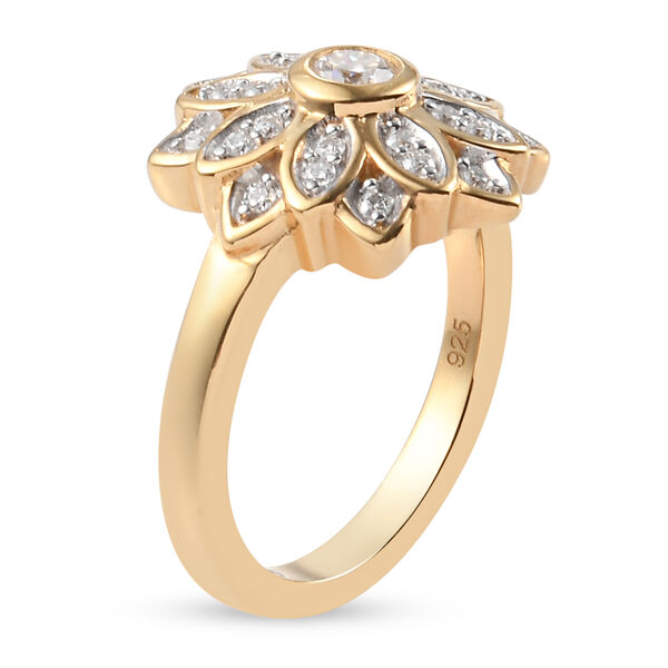 Moissanit floraler Ring - 0,36 ct. image number 6