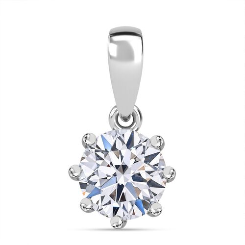 LUXURIANT SGL zertifizierter VS-EF Labor Oktillionschliff Diamant Anhänger in 950 Platin - 1 ct. image number 0