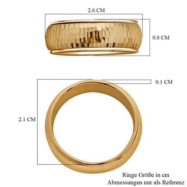 Royal Bali Kollektion- Strukturierter Bandring in 375 Gelbgold image number 4