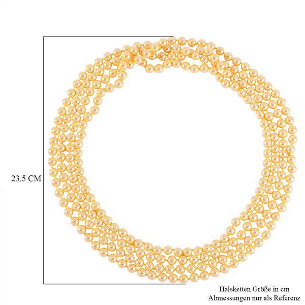 Goldene Muschelkernperlen-Halskette image number 5