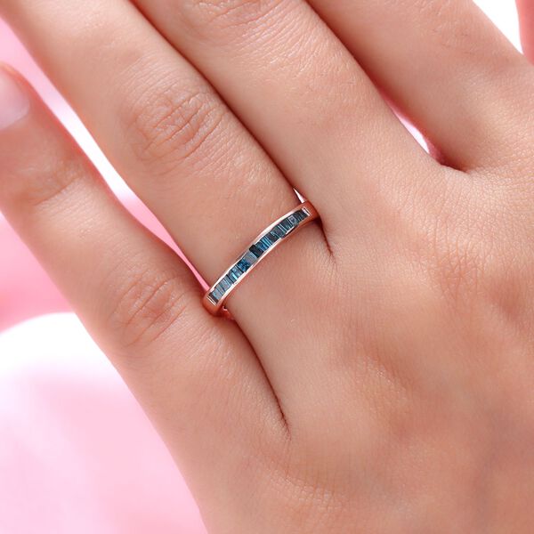 Blauer Diamant-Ring - 0,25 ct. image number 3