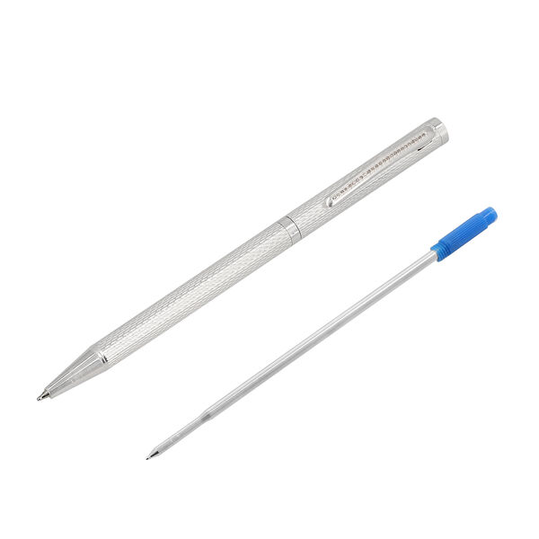 Echten champagner Diamanten 925 Silber Kugelschreiber in Geschenkbox