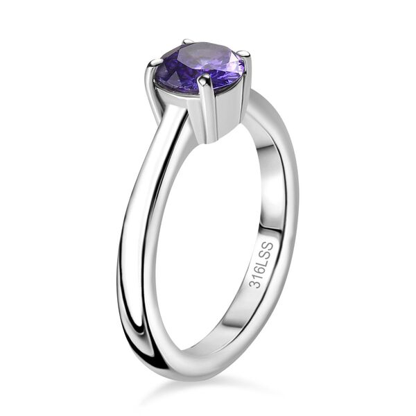 Lila Zirkonia Schmuckset  Edelstahl image number 5