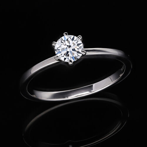 LUXURIANT DIAMOND- IGI zertifizierter SI-GH Labor Diamant Ring in 950 Platin- 0,75 ct. image number 2