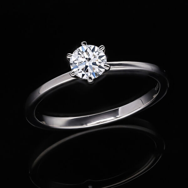 LUXURIANT IGI zertifizierter SI-GH Labor Diamant Ring in 950 Platin- 0,75 ct. image number 2