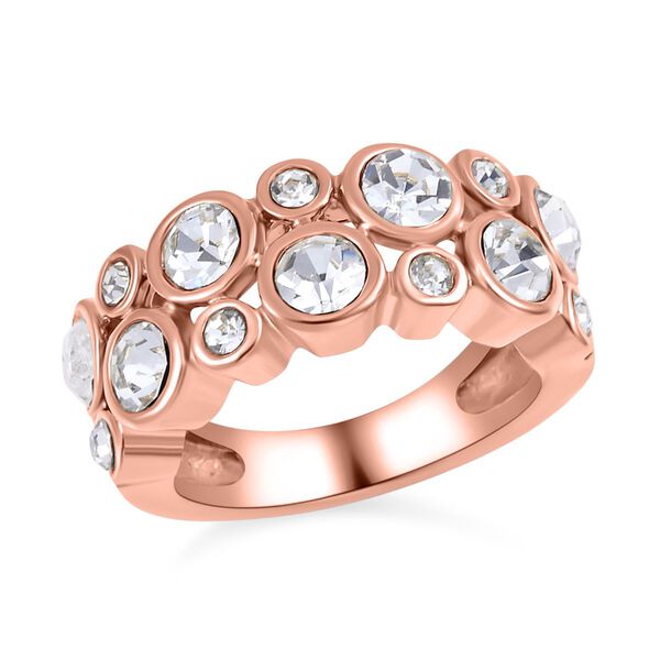 Weißer Kristall-Ring in Roségoldton image number 4