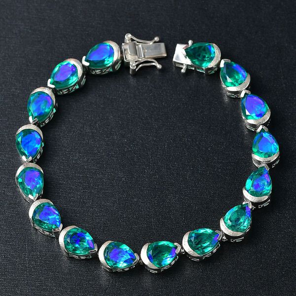 D joy Pfau Quarz Triplette Armband ca. 19 cm 925 Silber rhodiniert ca. 29.89 ct image number 1