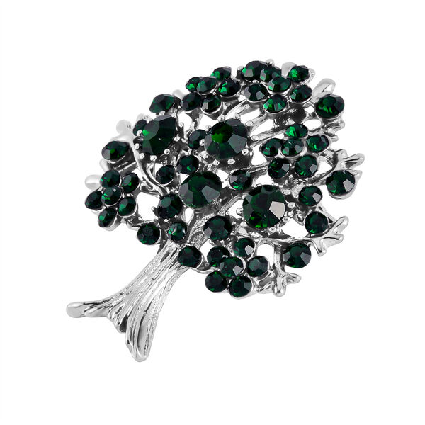 Neongr&uuml;ner Kristall Brosche  Std Schwarz image number 3