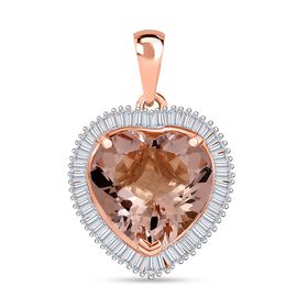 AAA Morganit und Diamant Anhänger in 585 Roségold - 5,04 ct.