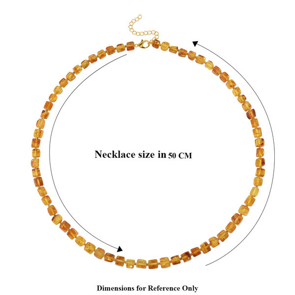 D'Joy Nat&uuml;rlicher Baltischer Bernstein Halskette ca. 50 cm 925 Silber Vergoldet image number 5
