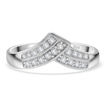 Lustro Stella Wei&szlig;er Zirkonia Ring 925 Silber rhodiniert (Gr&ouml;&szlig;e 17.00)