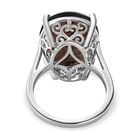 Rauchquarz Ring, 925 Silber platiniert (Größe 17.00) ca. 15,00 ct image number 5