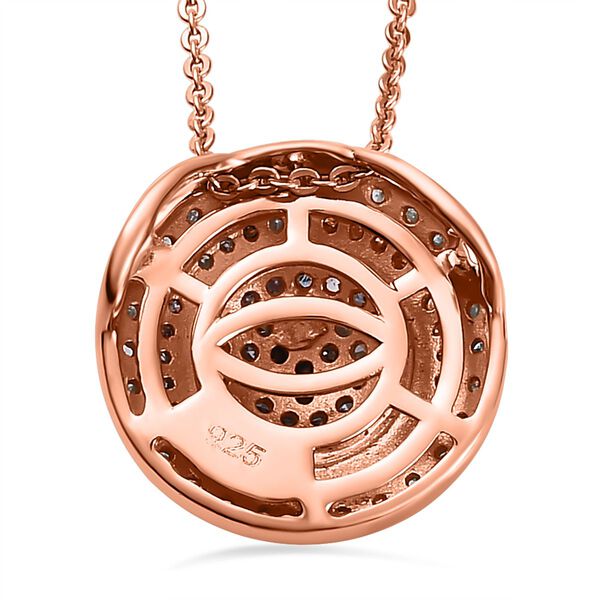 Nat&uuml;rlicher rosa und wei&szlig;er Diamant-Anh&auml;nger mit 50cm Kette - 0,50 ct. image number 5