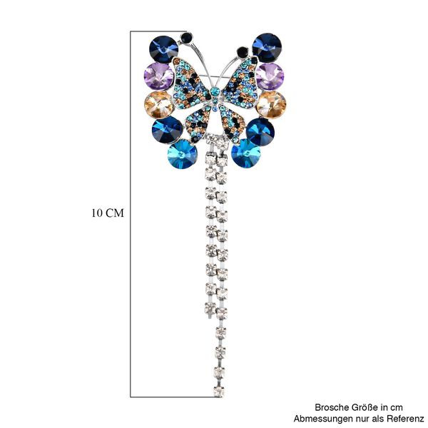 Mehrfarbiger Kristall Brosche image number 6