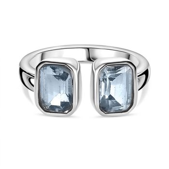 Himmelblauer Topas Ring Edelstahl (Gr&ouml;&szlig;e 16.00) ca. 2,66 ct