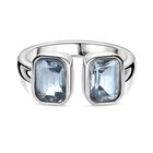 Himmelblauer Topas Ring Edelstahl (Größe 16.00) ca. 2,66 ct