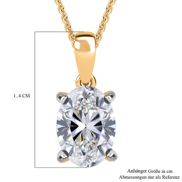 Lab Grown Diamant SI-GH Schmuckset ca. 50 cm 925 Silber 750 Gelbgold Vermeil ca. 1.00 ct image number 4