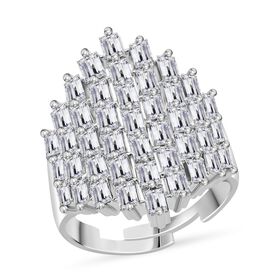 Weißer Zirkonia flexibler Ring