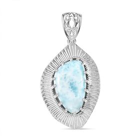 AA Larimar Anhänger 925 Silber rhodiniert ca. 11.20 ct