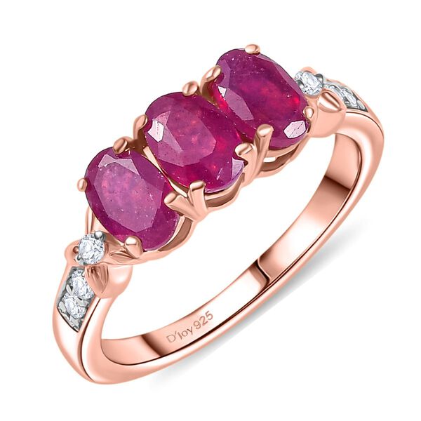D&rsquo;Joy Ilakaka Rosa Saphir und Zirkon Ring - 2,12 ct. image number 3