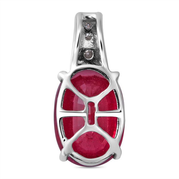 AAA afrikanischer Rubin und Moissanit-Anhänger in Silber, 8,59 ct. image number 4