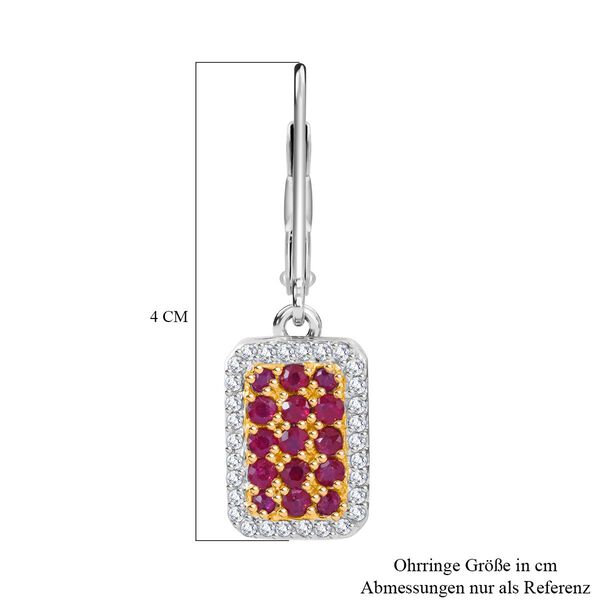 AA natürliche Mosambik Rubin  und Zirkon-Ohrringe - 2,22 ct. image number 5