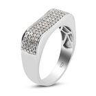 Diamant Herren Ring 925 Silber Platin-Überzug image number 3